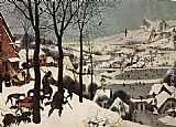 Hunters Canvas Paintings - The Hunters in the Snow (Winter)